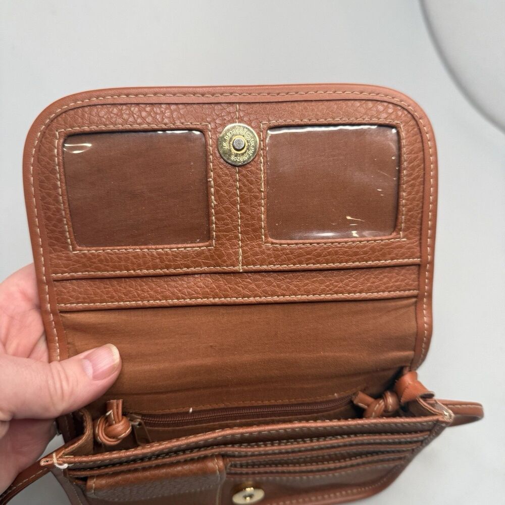 Vintage Dooney & Bourke Leather Crossbody Clutch Missing Front Patch GUC - Picture 9 of 16